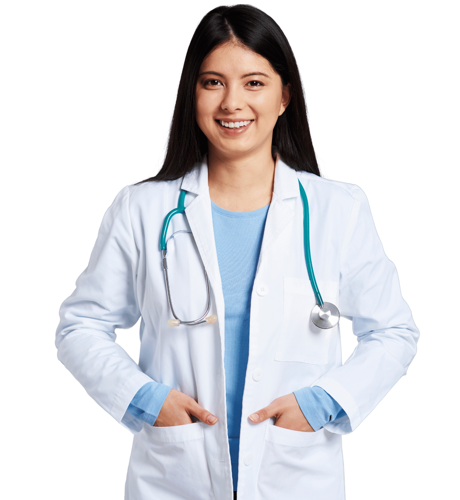 Smiling healthcare professional with stethoscope