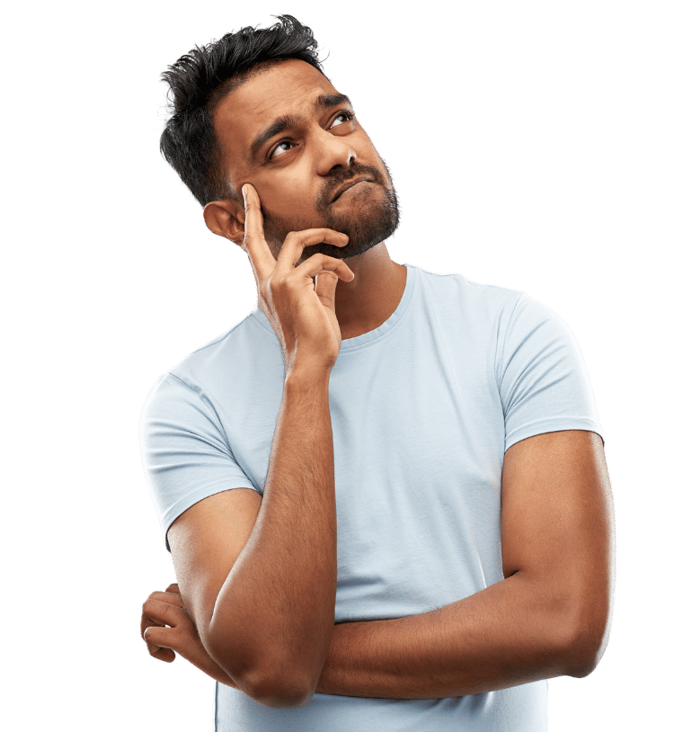 Person deep in thought weighing medical decisions